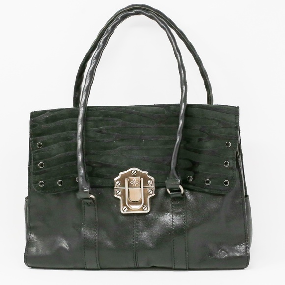 Patricia Nash Handbags - Patricia Nash Zebra-Stripe Stella Small Flap Black